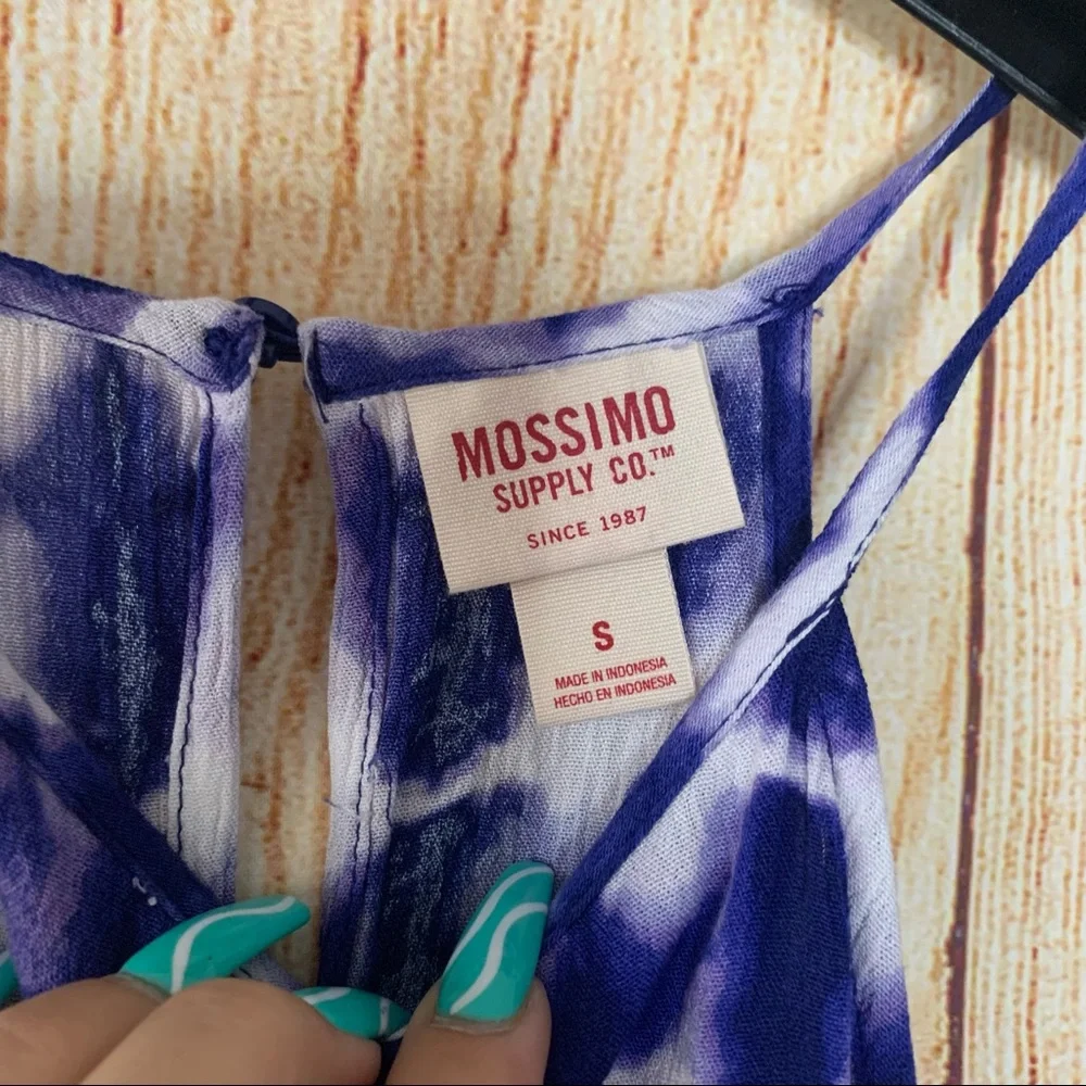 Mossimo Blue Tye Die Mini Summer Small Dress - Picture 4 of 10